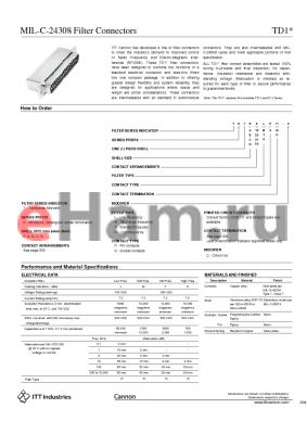 TD1E9MPM-C datasheet - Filter Connectors