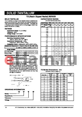 TD1M10 datasheet - SOLID TANTALUM