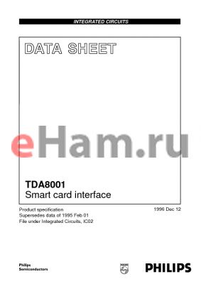 TDA8001AT datasheet - Smart card interface