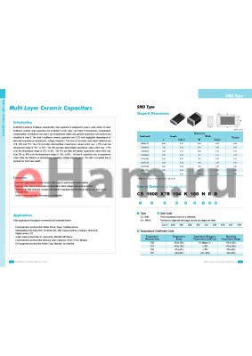 SA2012X7R104B6R3NRE datasheet - Multi Layer Ceramic Capacitors