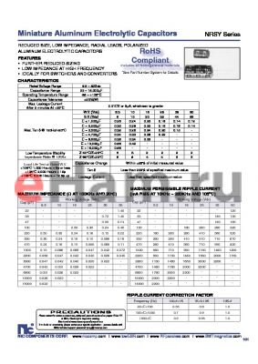 NRSY332M35V16X25TBF datasheet - Miniature Aluminum Electrolytic Capacitors