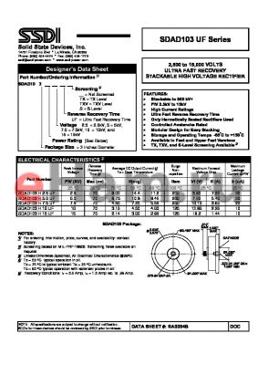 SDAD103H7.5UF datasheet - ULTRA FAST RECOVERY STACKABLE HIGH VOLTAGE RECTIFIER