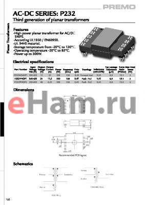 P232PP4DP1 datasheet - Third generation of planar transformers