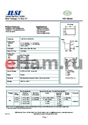 I401-91612F-20.000 datasheet - Leaded Oscillator, OCXO Metal Package, Full Size DIP