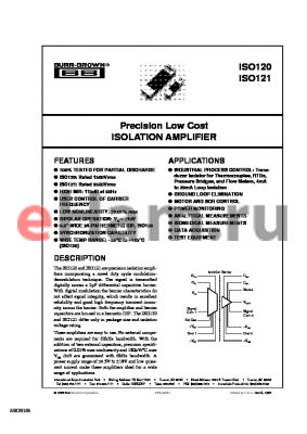 ISO121 datasheet - Precision Low Cost ISOLATION AMPLIFIER