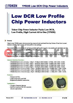 TPSDS0630-680M datasheet - TPSDS Low DCR Chip Power Inductors