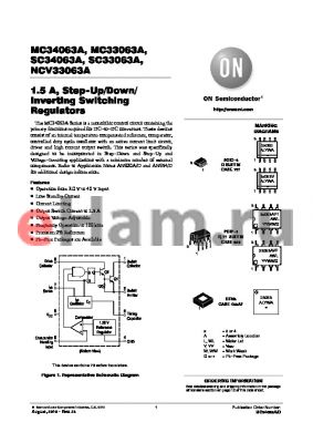 MC33063MNTXG datasheet - 1.5 A, Step−Up/Down/ Inverting Switching Regulators