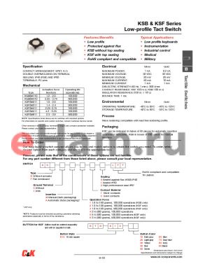 KSF0M511 datasheet - Low-profile Tact Switch
