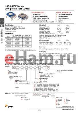 KSF1M510LFT datasheet - Low-profile Tact Switch