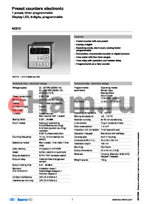 NE210.043AXA1 datasheet - Preset counters electronic