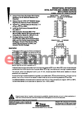 SN74ABT2240ADBLE datasheet - OCTAL BUFFERS AND LINE/MOS DRIVERS WITH 3-STATE OUTPUTS