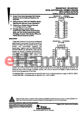 SN74ABT2241PWR datasheet - OCTAL BUFFERS AND LINE/MOS DRIVERS WITH 3-STATE OUTPUTS