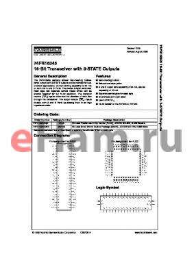 74FR16245SSCX datasheet - 16-Bit Transceiver with 3-STATE Outputs