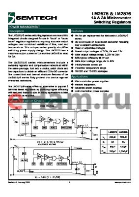 LM2575S-3.3TR datasheet - 1A & 3A miniconverter switching regulator