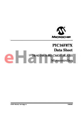 PIC16F874-04I/SO datasheet - 8-bit CMOS FLASH microcontroller